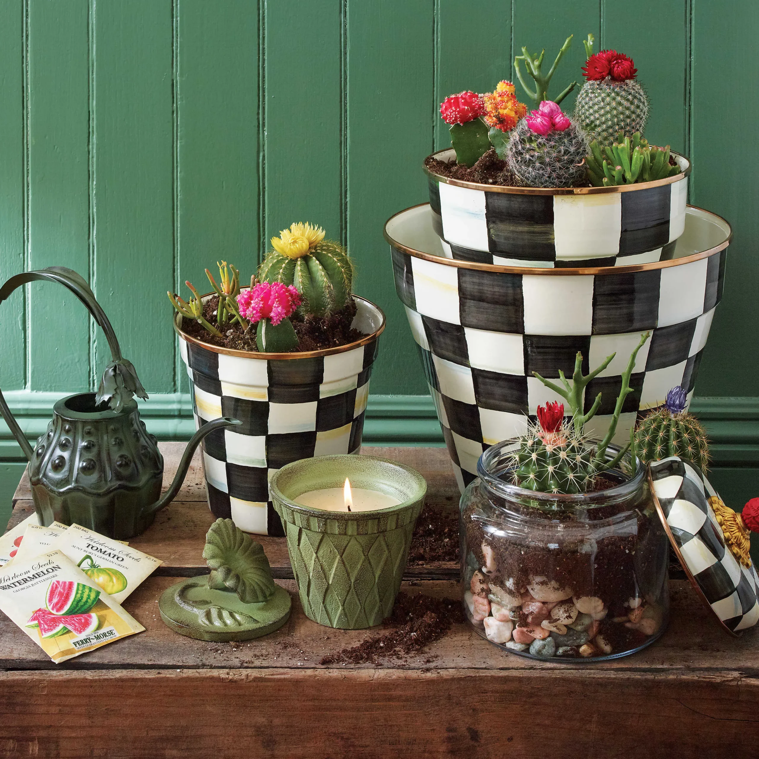 MacKenzie-Childs Room Accents<Courtly Check Small Kitchen Canister