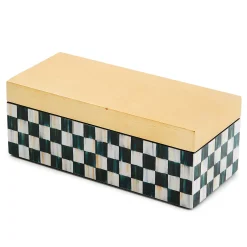 MacKenzie-Childs Room Accents<Courtly Check Small Lacquer Decorative Box with Hinged Lid