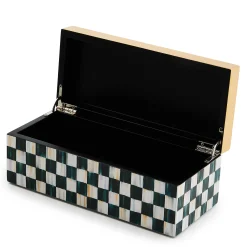 MacKenzie-Childs Room Accents<Courtly Check Small Lacquer Decorative Box with Hinged Lid