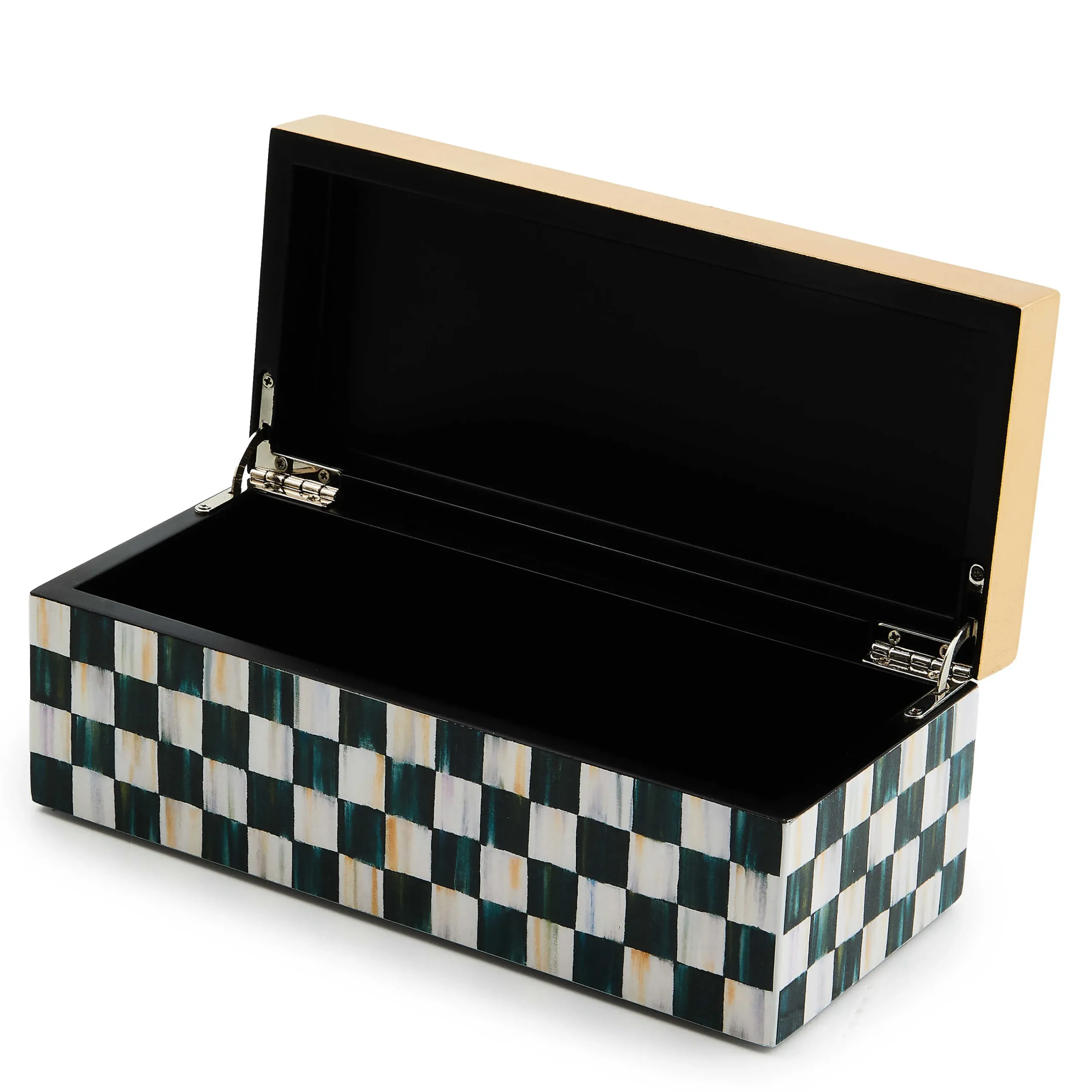 MacKenzie-Childs Room Accents<Courtly Check Small Lacquer Decorative Box with Hinged Lid