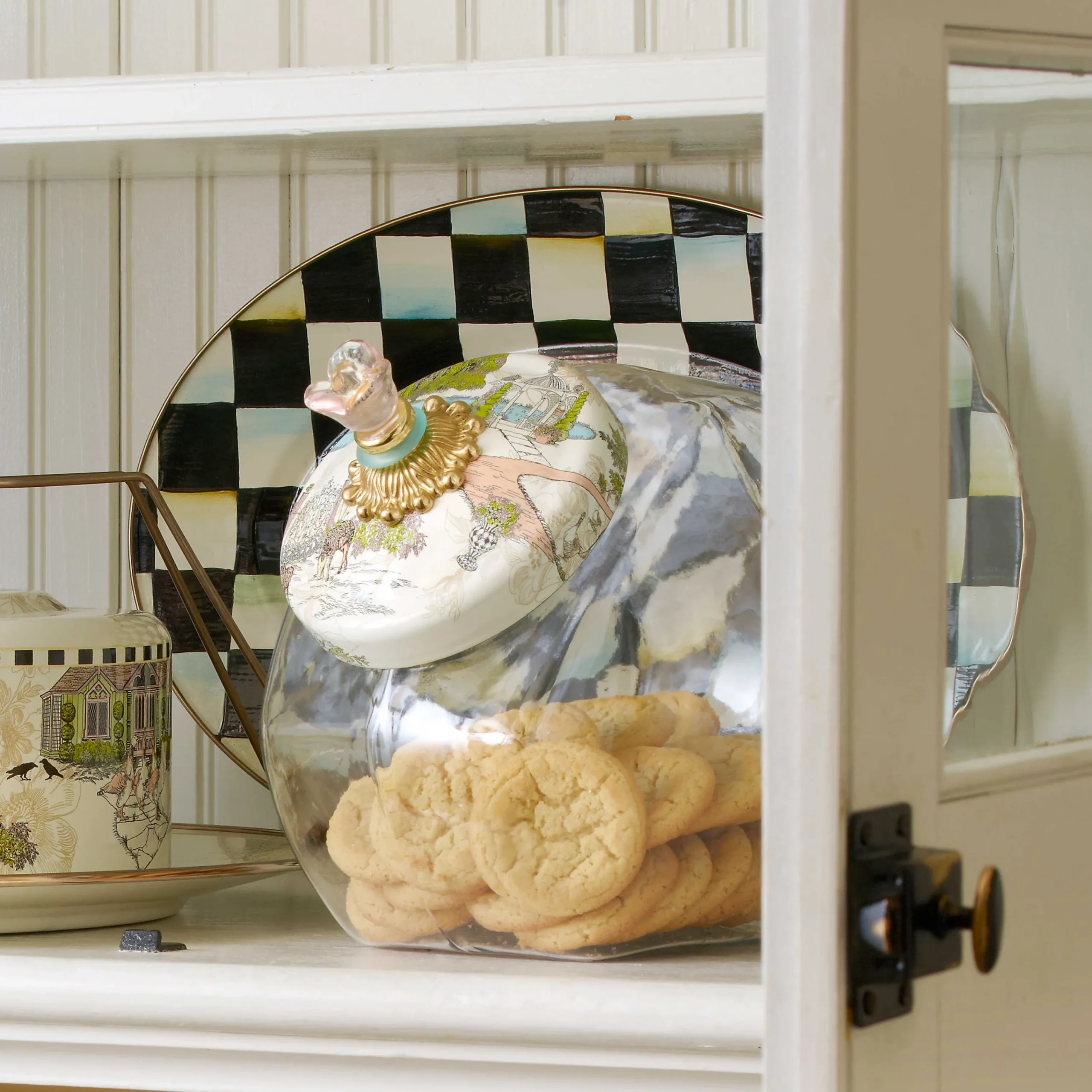 MacKenzie-Childs Fall Entertaining|Bar Entertaining<Courtly Check Small Oval Platter