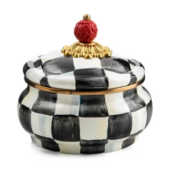 MacKenzie-Childs Bath & Bath Accessories|Room Accents<Courtly Check Squashed Pot