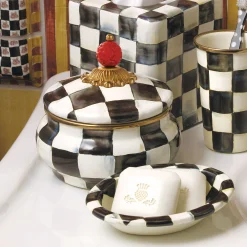 MacKenzie-Childs Bath & Bath Accessories|Room Accents<Courtly Check Squashed Pot