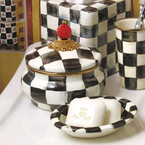 MacKenzie-Childs Bath & Bath Accessories|Room Accents<Courtly Check Squashed Pot