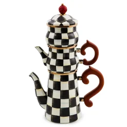 MacKenzie-Childs The Coffee Shop|Serveware<Courtly Check Stackable Coffee Set