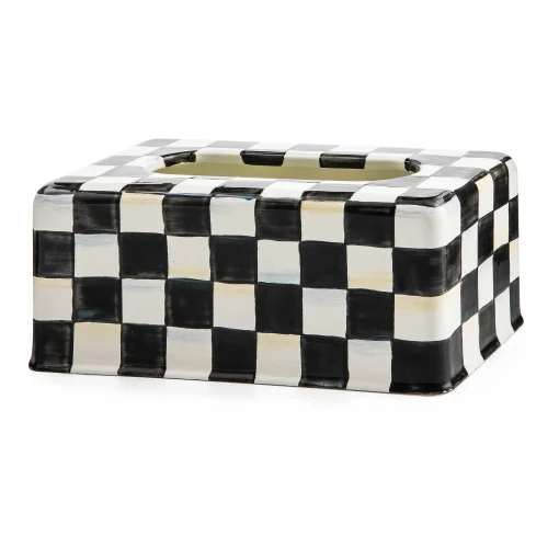 MacKenzie-Childs Bath & Bath Accessories|Room Accents<Courtly Check Standard Tissue Box Cover