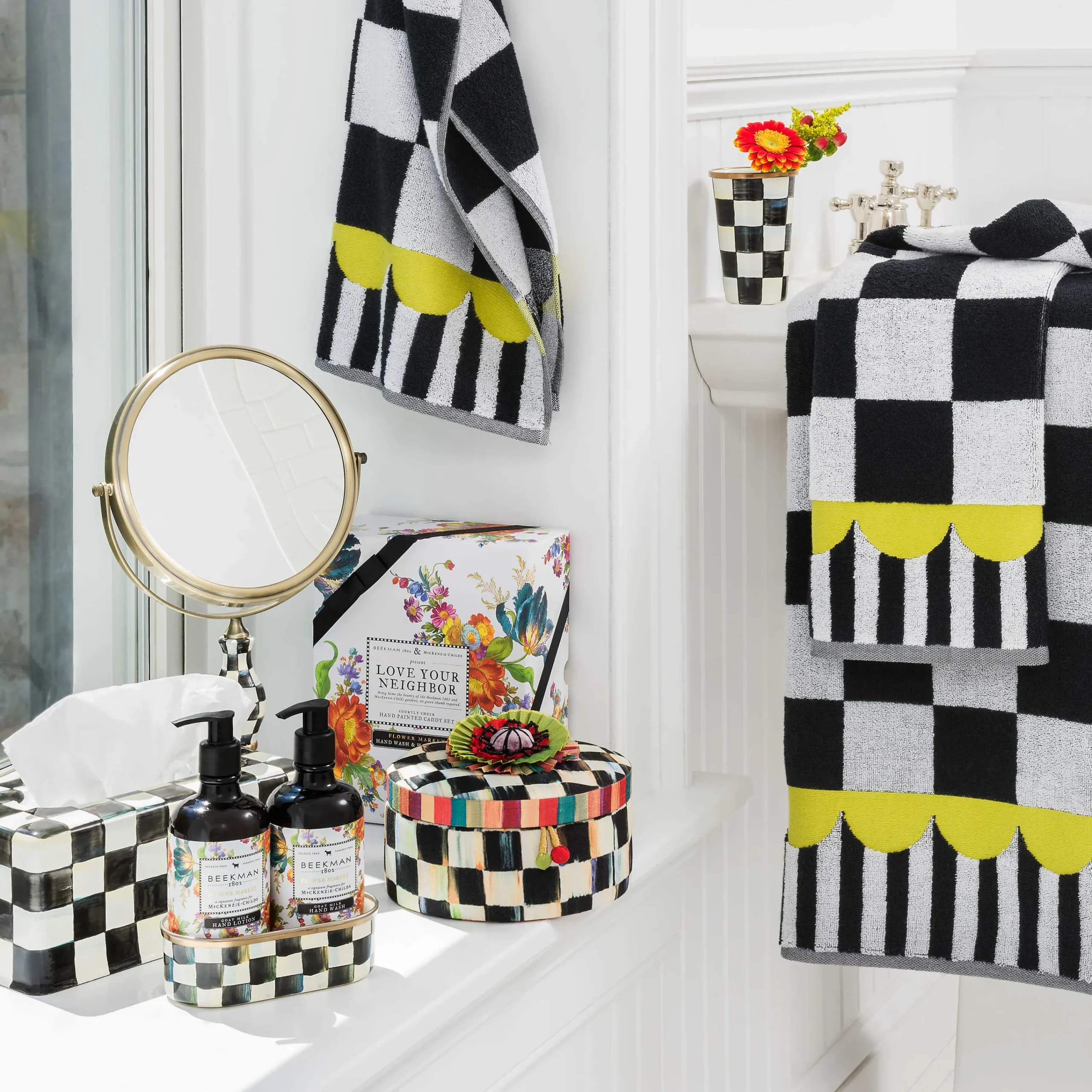 MacKenzie-Childs Bath & Bath Accessories|Room Accents<Courtly Check Standard Tissue Box Cover