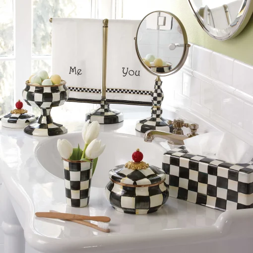 MacKenzie-Childs Bath & Bath Accessories|Room Accents<Courtly Check Standard Tissue Box Cover
