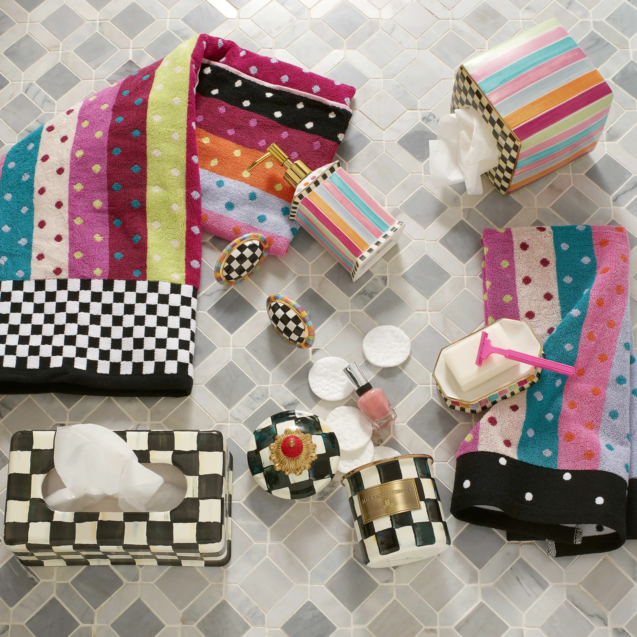 MacKenzie-Childs Bath & Bath Accessories|Room Accents<Courtly Check Standard Tissue Box Cover