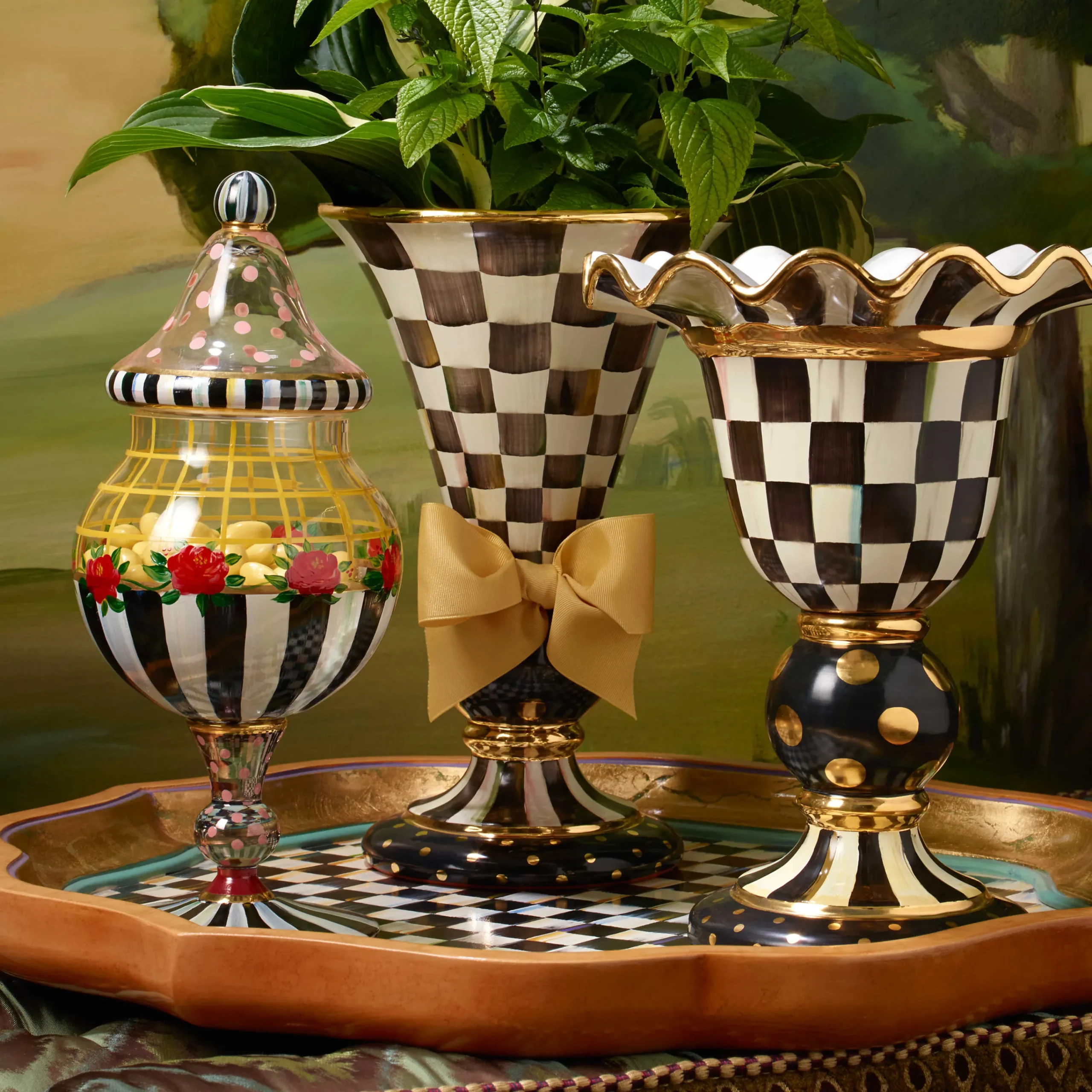MacKenzie-Childs Room Accents<Courtly Check Stately Vase
