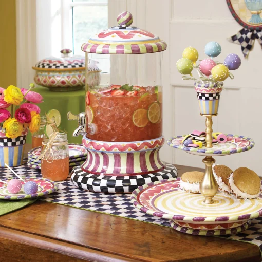 MacKenzie-Childs Kitchen & Table Linens<Courtly Check  Stripe Table Runner