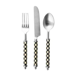 MacKenzie-Childs Dinnerware & Flatware<Courtly Check Supper Club 3-Piece Place Setting
