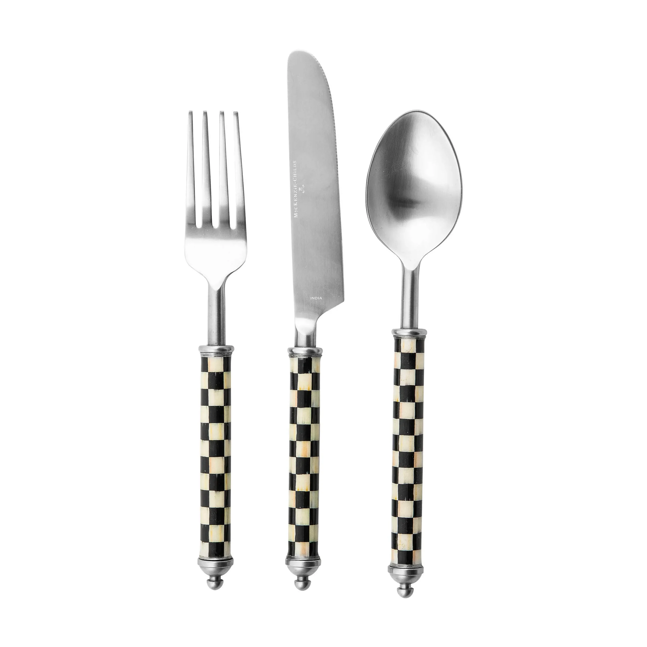 MacKenzie-Childs Dinnerware & Flatware<Courtly Check Supper Club 3-Piece Place Setting