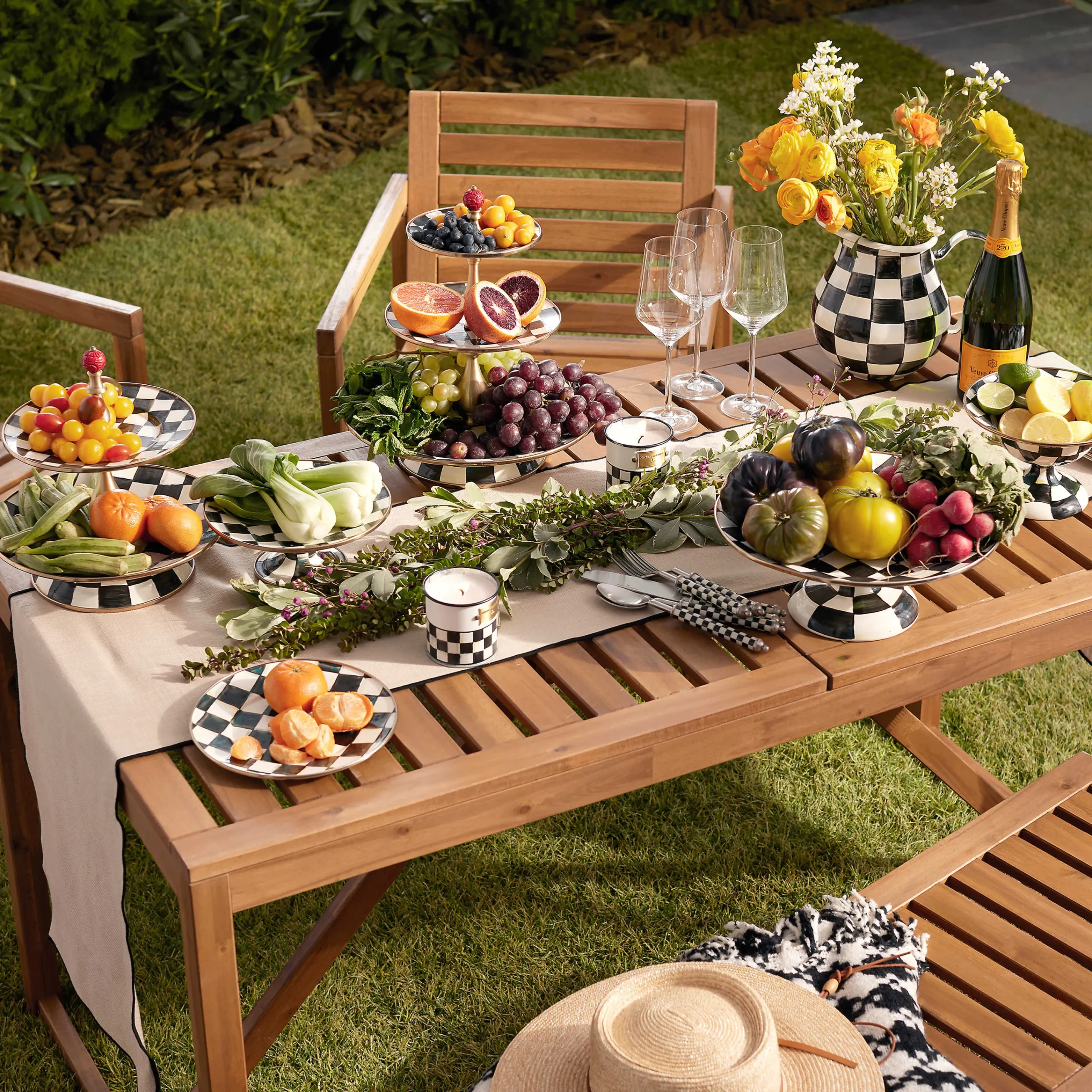 MacKenzie-Childs Dinnerware & Flatware<Courtly Check Supper Club 3-Piece Place Setting
