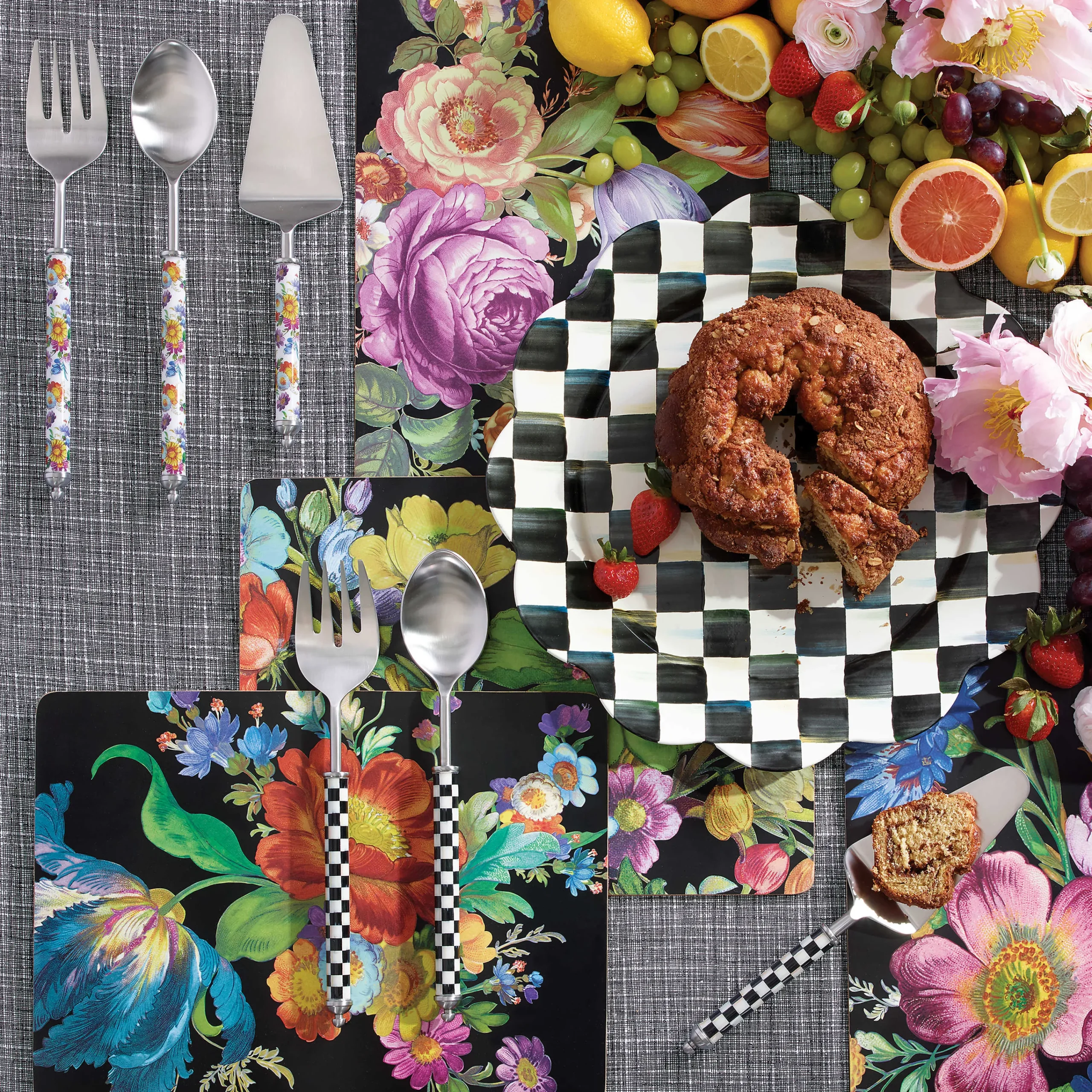 MacKenzie-Childs Fall Entertaining|Serveware<Courtly Check Supper Club Pie Server