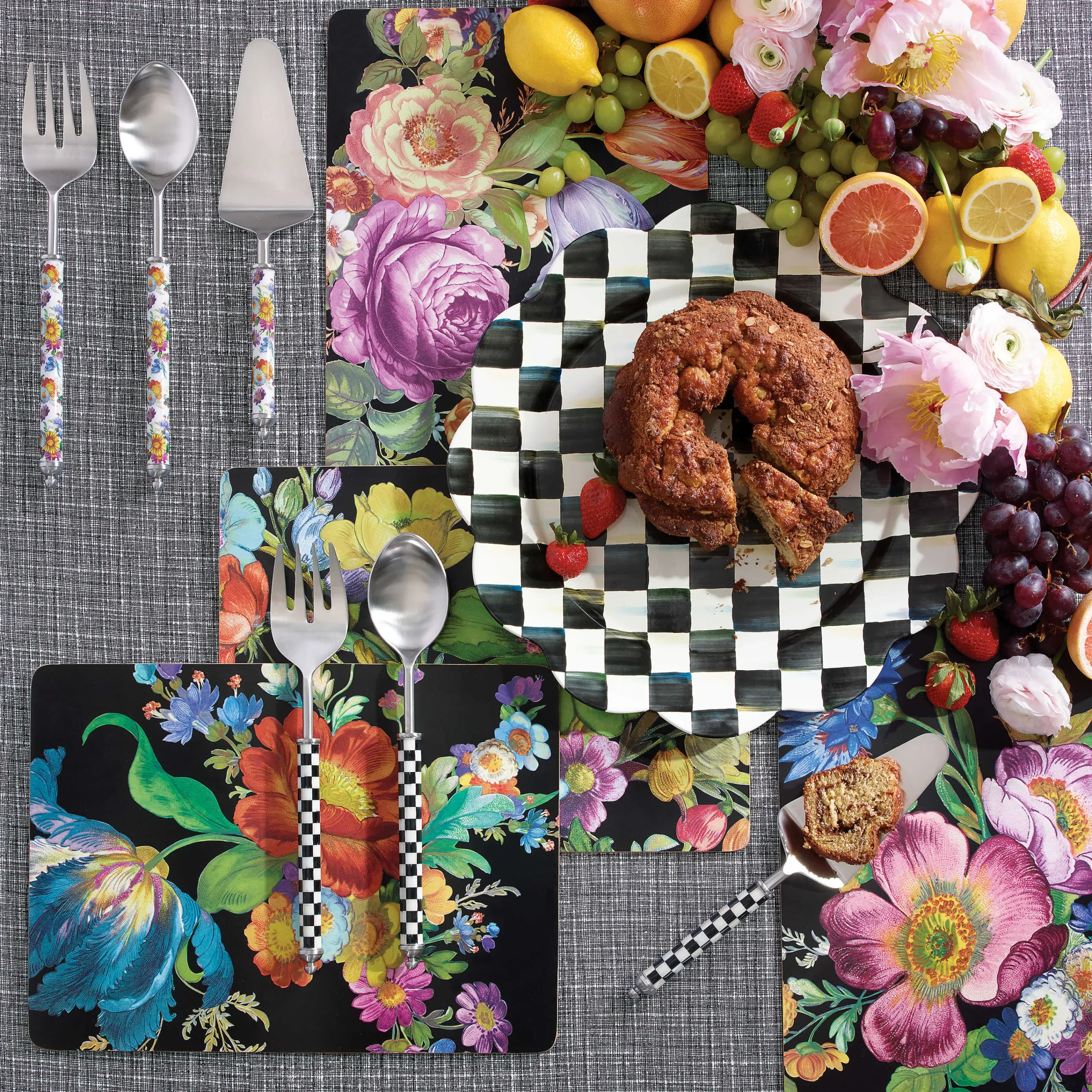 MacKenzie-Childs Serveware<Courtly Check Supper Club Salad Serving Set