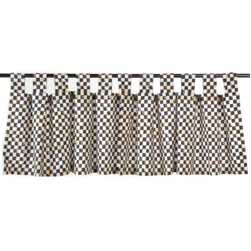 MacKenzie-Childs Room Accents<Courtly Check Tab Top Cafe Valance