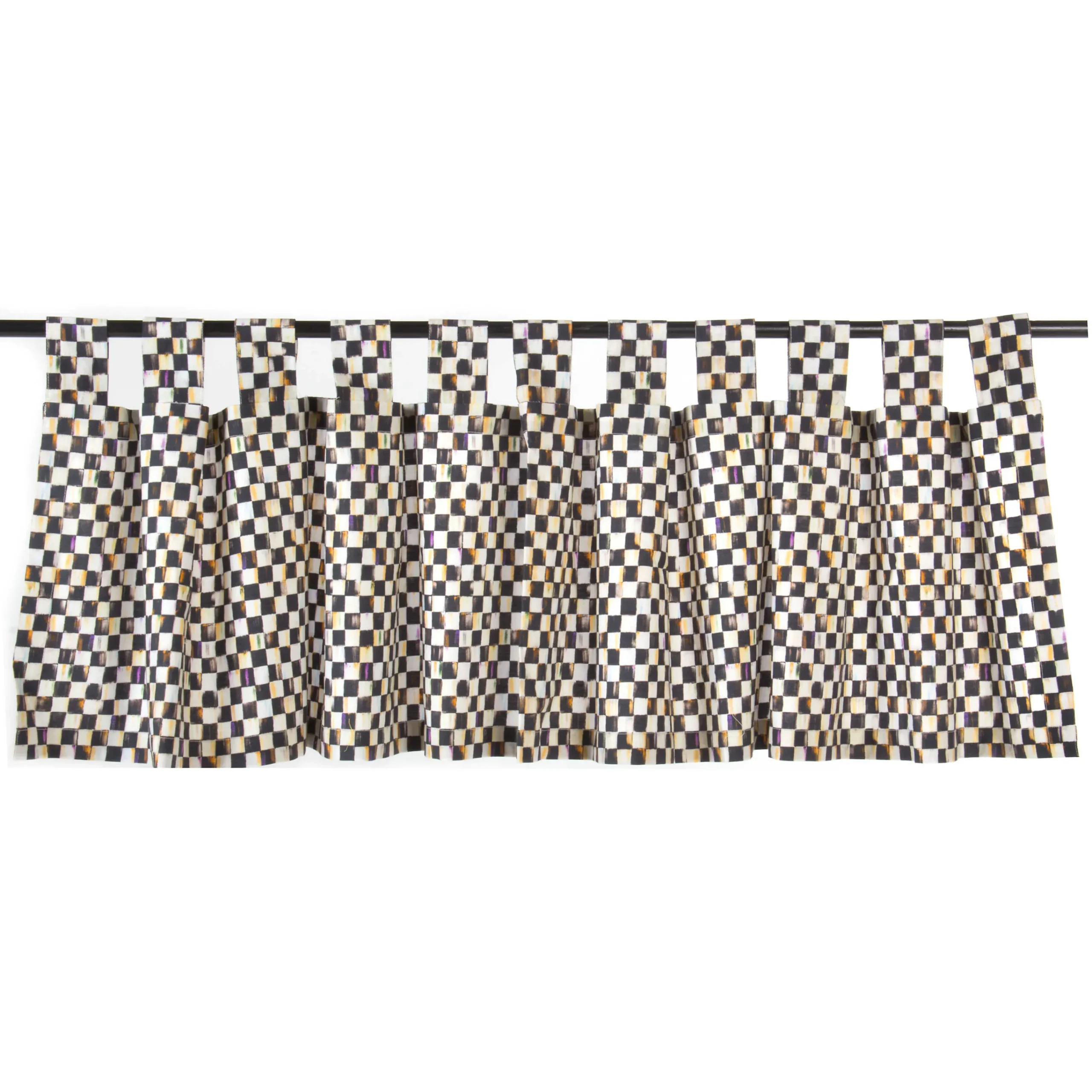 MacKenzie-Childs Room Accents<Courtly Check Tab Top Cafe Valance