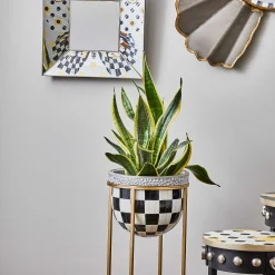 MacKenzie-Childs Outdoor<Courtly Check Tall Plant Stand