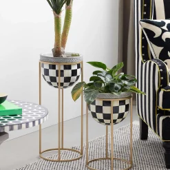 MacKenzie-Childs Outdoor<Courtly Check Tall Plant Stand