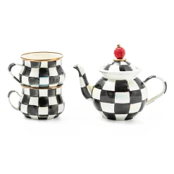 MacKenzie-Childs Serveware|Dinnerware & Flatware<Courtly Check Tea Party Set
