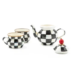 MacKenzie-Childs Serveware|Dinnerware & Flatware<Courtly Check Tea Party Set