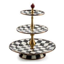 MacKenzie-Childs Bar Entertaining<Courtly Check Three Tier Sweet Stand