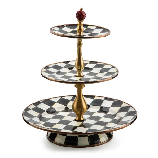 MacKenzie-Childs Bar Entertaining<Courtly Check Three Tier Sweet Stand