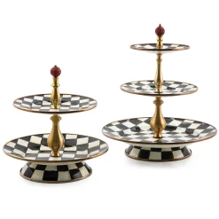 MacKenzie-Childs Bar Entertaining<Courtly Check Three Tier Sweet Stand