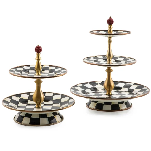 MacKenzie-Childs Bar Entertaining<Courtly Check Three Tier Sweet Stand