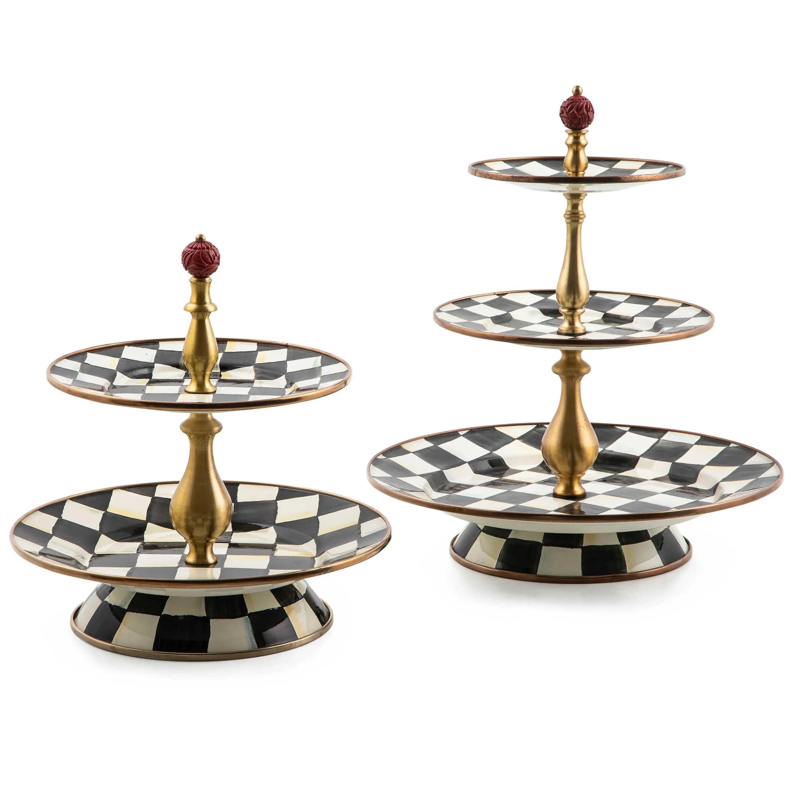 MacKenzie-Childs Bar Entertaining<Courtly Check Three Tier Sweet Stand