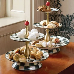 MacKenzie-Childs Bar Entertaining<Courtly Check Three Tier Sweet Stand