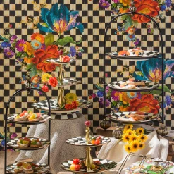 MacKenzie-Childs Bar Entertaining<Courtly Check Three Tier Sweet Stand