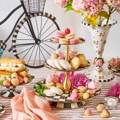 MacKenzie-Childs Bar Entertaining<Courtly Check Three Tier Sweet Stand