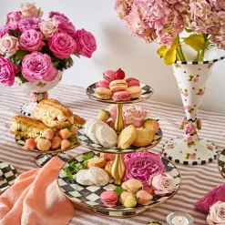 MacKenzie-Childs Bar Entertaining<Courtly Check Three Tier Sweet Stand