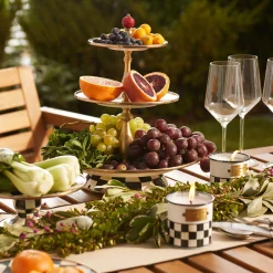 MacKenzie-Childs Bar Entertaining<Courtly Check Three Tier Sweet Stand