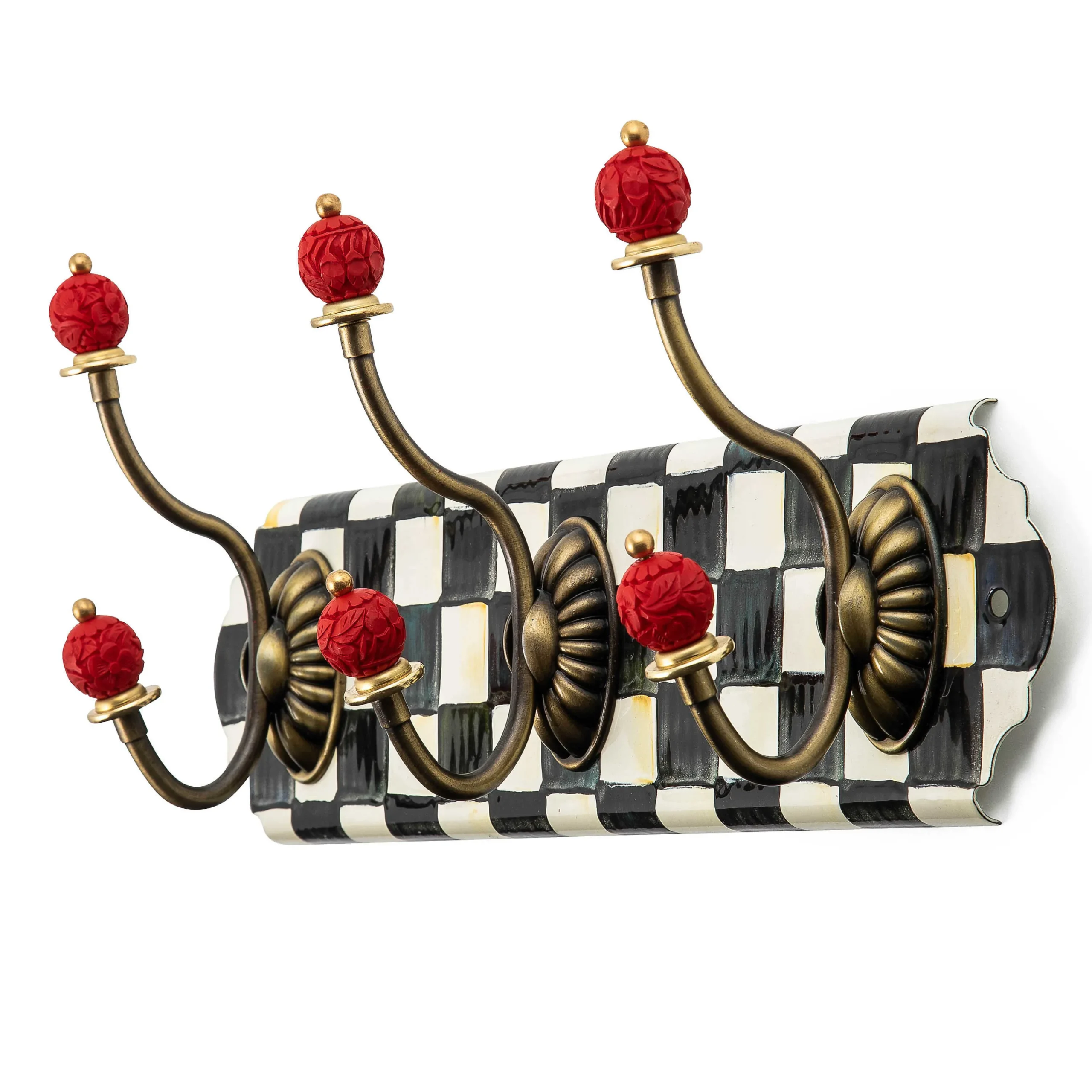 MacKenzie-Childs Finishing Touches|Room Accents<Courtly Check Triple Wall Hook