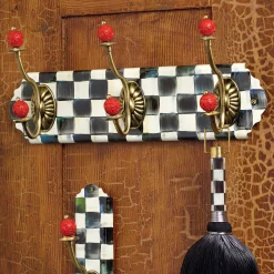 MacKenzie-Childs Finishing Touches|Room Accents<Courtly Check Triple Wall Hook