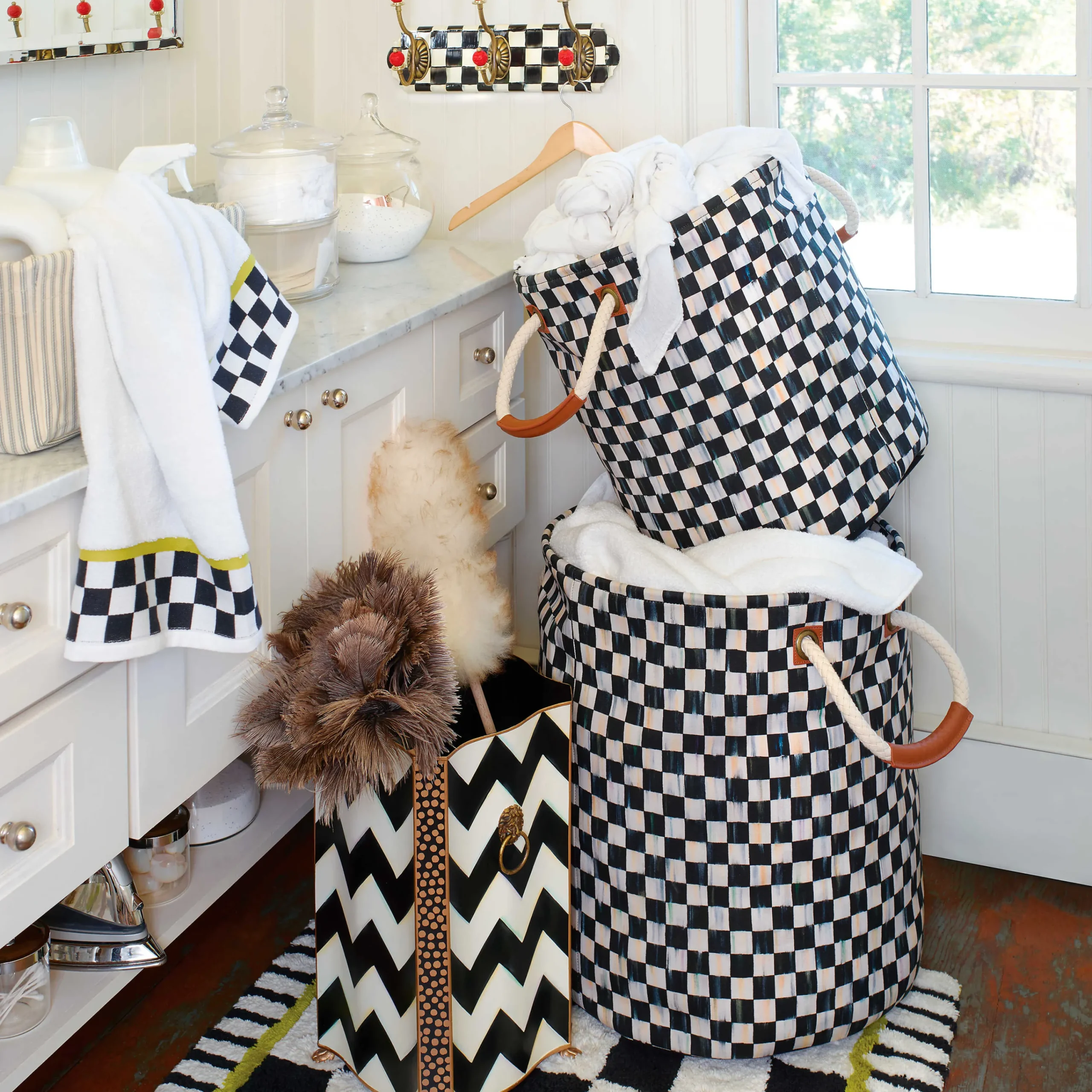 MacKenzie-Childs Finishing Touches|Room Accents<Courtly Check Triple Wall Hook