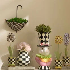 MacKenzie-Childs Spring|Greenery & Florals<Courtly Check Umbrella Wall Planter