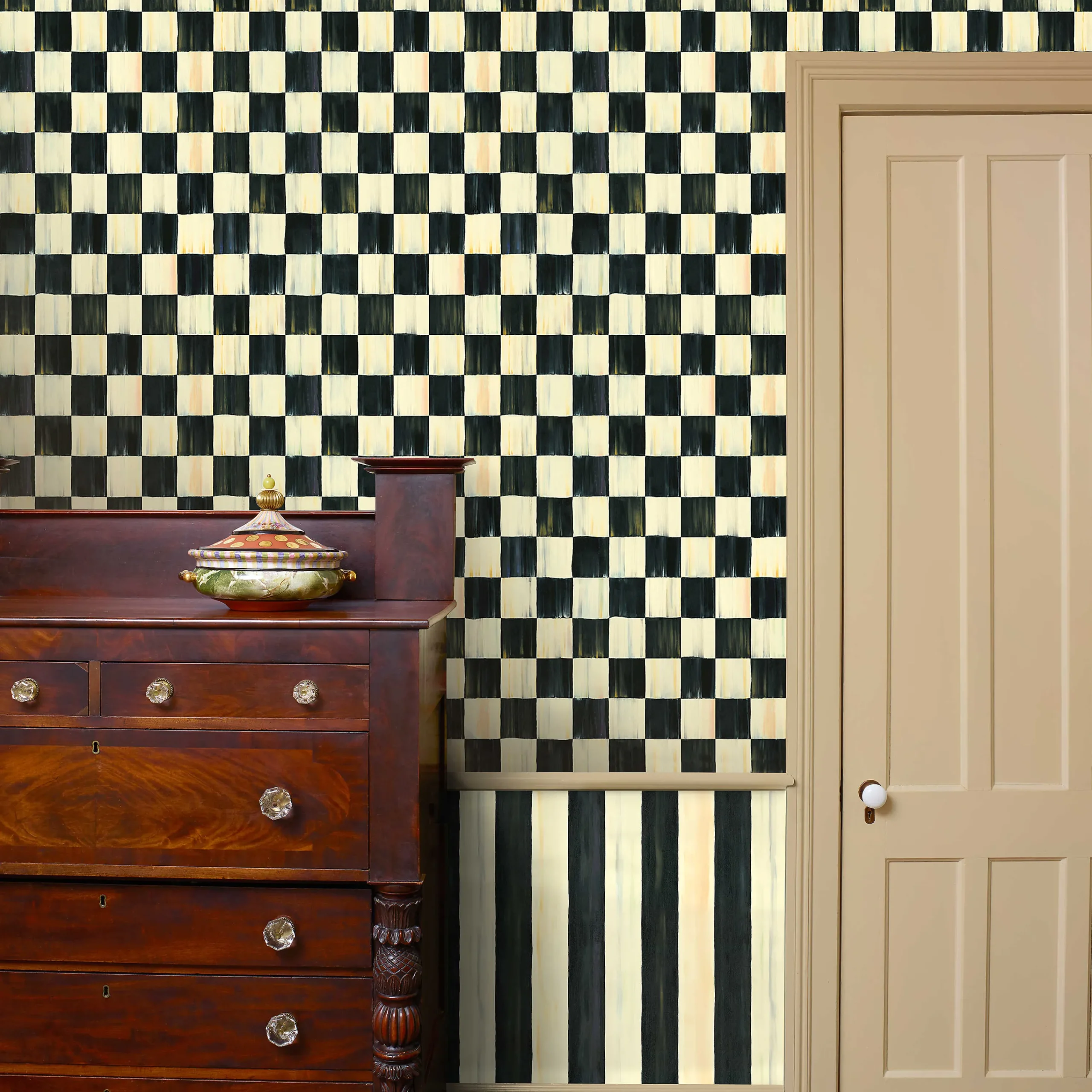 MacKenzie-Childs Finishing Touches|Room Accents<Courtly Check Wallpaper