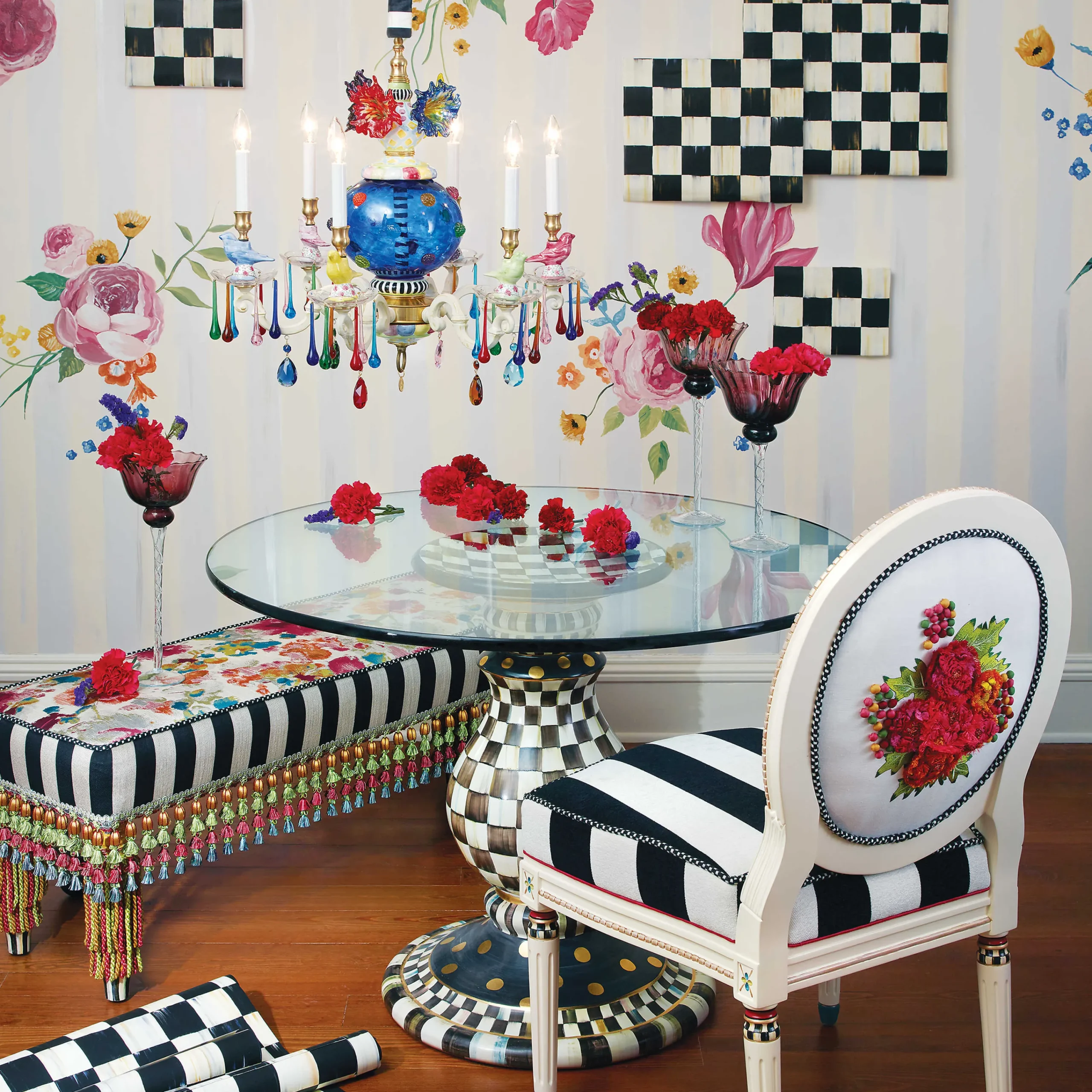 MacKenzie-Childs Finishing Touches|Room Accents<Courtly Check Wallpaper