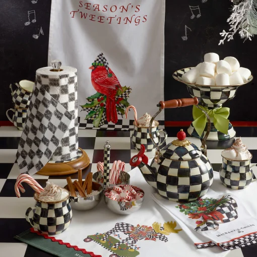 MacKenzie-Childs The Coffee Shop|Tea Kettles<Courtly Check Whistling Tea Kettle