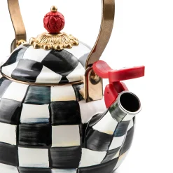 MacKenzie-Childs The Coffee Shop|Tea Kettles<Courtly Check Whistling Tea Kettle