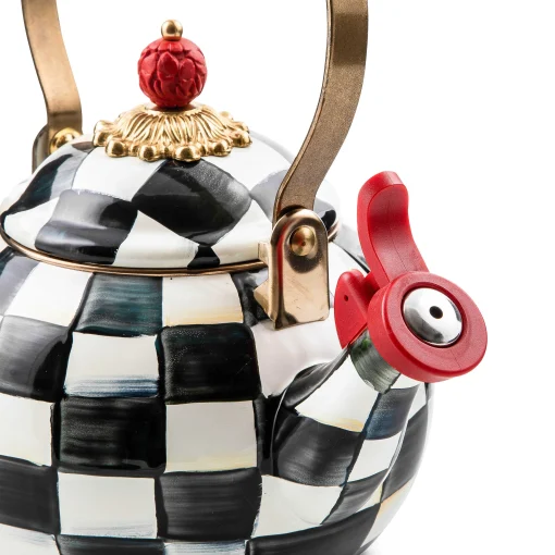 MacKenzie-Childs The Coffee Shop|Tea Kettles<Courtly Check Whistling Tea Kettle