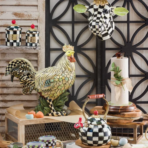MacKenzie-Childs The Coffee Shop|Tea Kettles<Courtly Check Whistling Tea Kettle