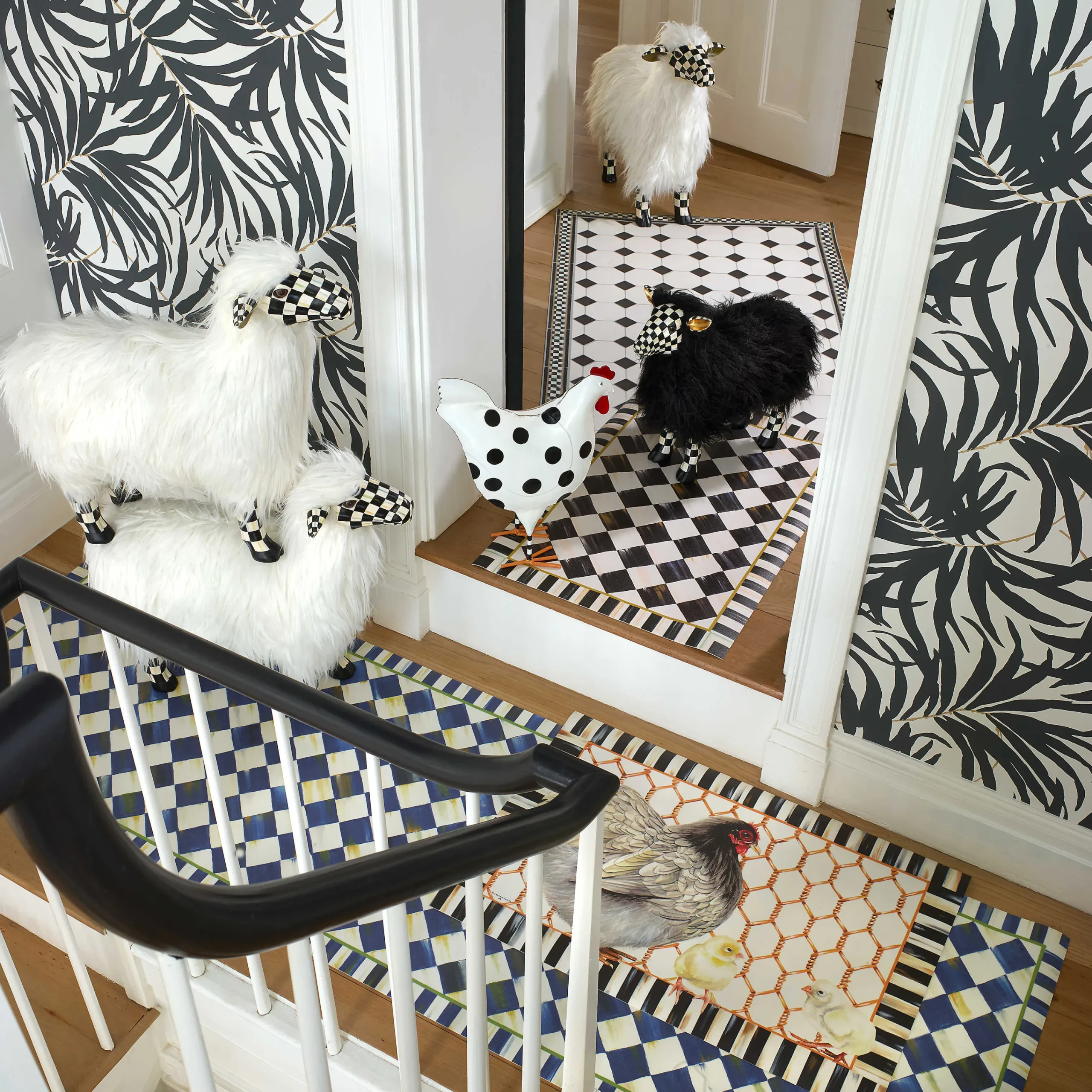 MacKenzie-Childs Spring|Room Accents<Courtly Check White Sheep - Large