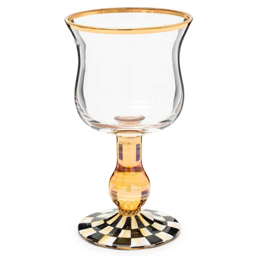 MacKenzie-Childs Fall Entertaining|Drinkware<Courtly Check Wine Glass