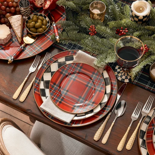 MacKenzie-Childs Fall Entertaining|Drinkware<Courtly Check Wine Glass