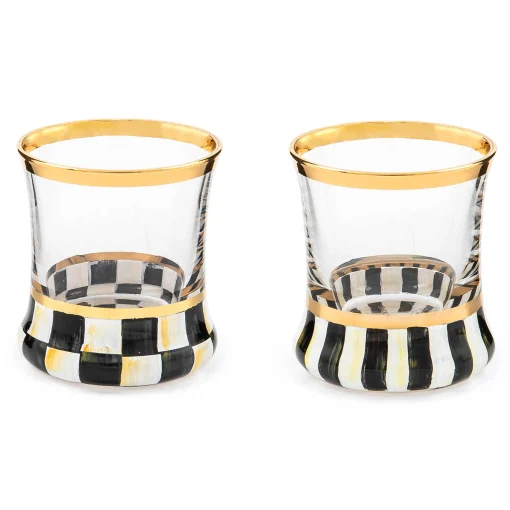 MacKenzie-Childs Fall Entertaining|Drinkware<Courtly Check Wine Glass